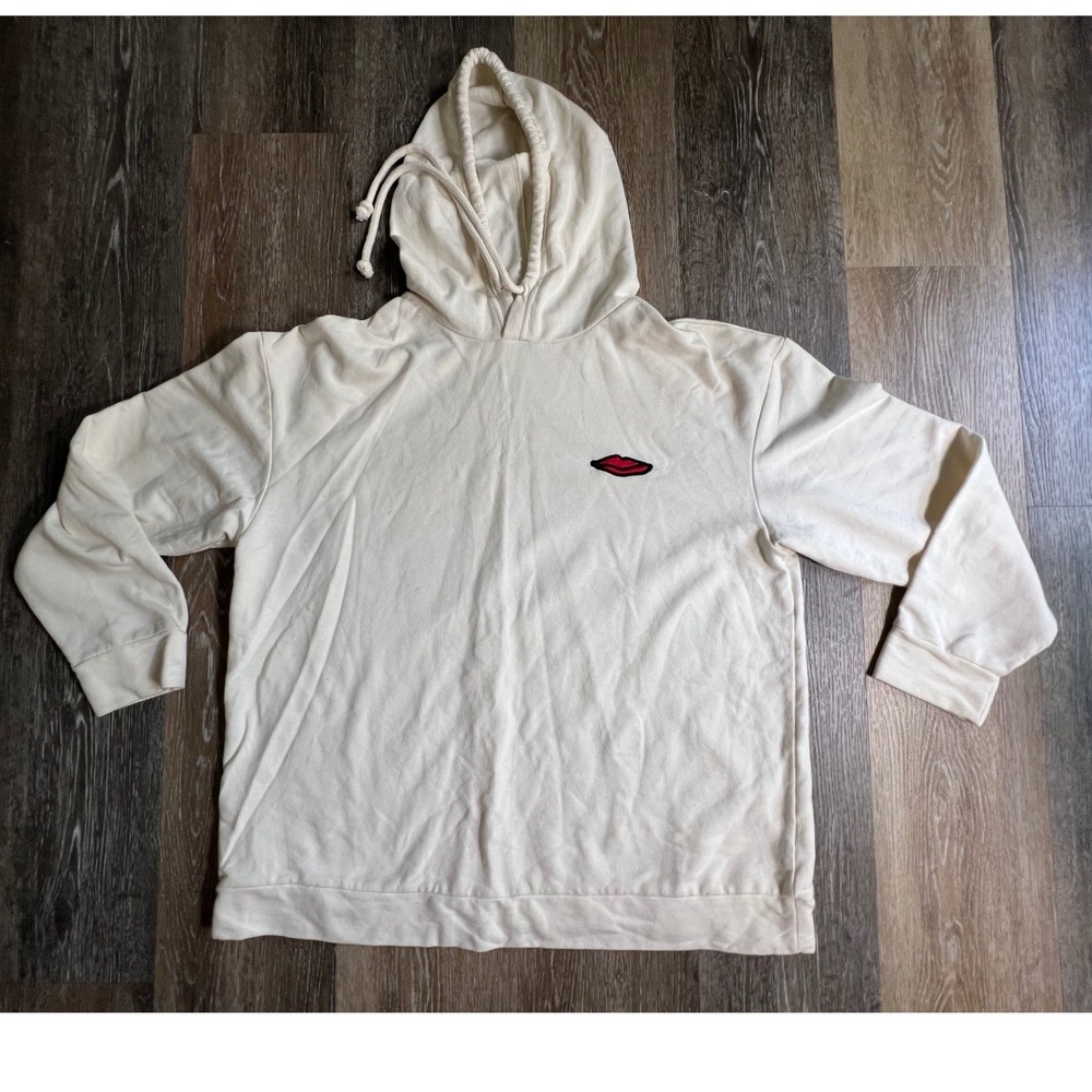 Target #takepride Hoodie Unisex Large Cream Back Graphic Lip‎ Patch Sweatshirt
